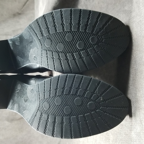 LH by La Halle Black Leather Lace Up with Double Zip Ankle Boots - US 9 - Picture 9 of 16